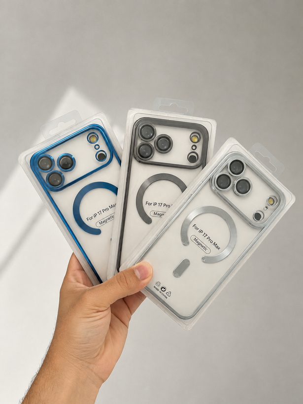 قاب مگسیف دور براق | پشت زرد نشو با محافظ لنز شیشهای