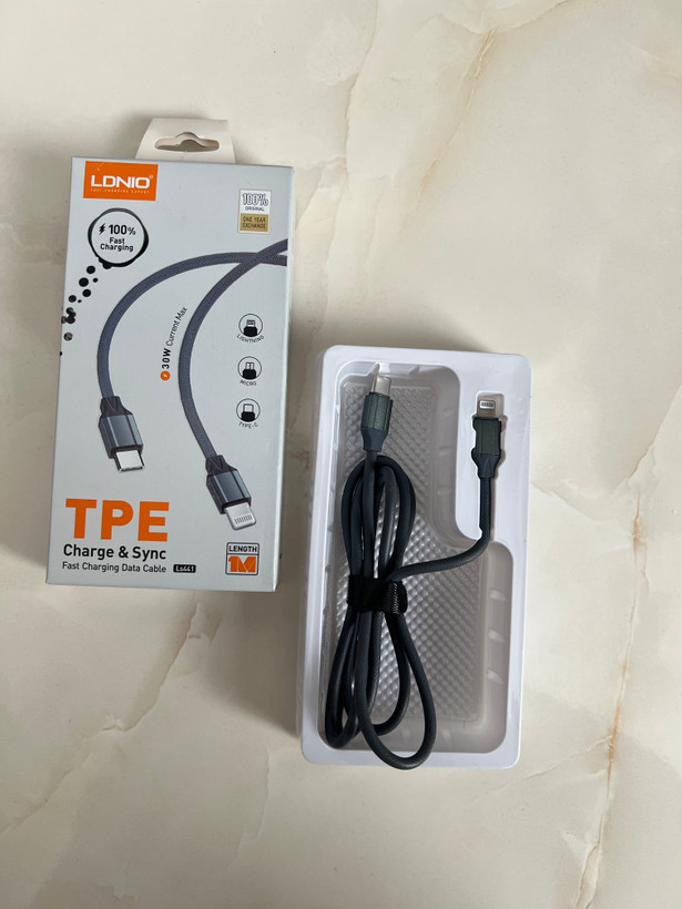 کابل شارژ Type-C به Lightning برند LDNIO | فست شارژ ۳۰ وات